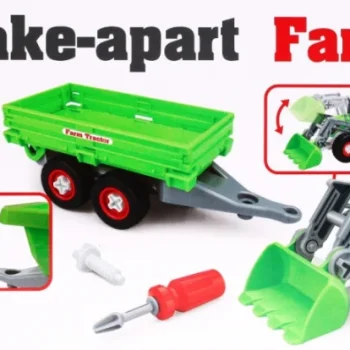 Rastavljivi Traktor S Prikolicom I Odvijačem 3+ 8