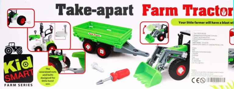 Rastavljivi Traktor S Prikolicom I Odvijačem 3+ 8