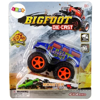 Resorak Monster Truck Pull Back Drive Gumene Gume Metalna Karoserija + Evoluirajuća Rampa 13