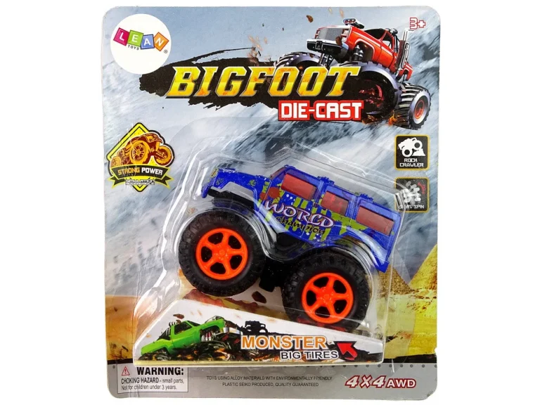 Resorak Monster Truck Pull Back Drive Gumene Gume Metalna Karoserija + Evoluirajuća Rampa 13