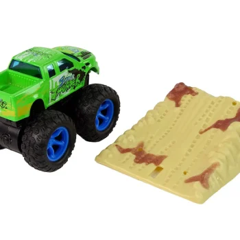 Resorak Monster Truck Pull Back Drive Gumene Gume Metalna Karoserija + Evoluirajuća Rampa 16