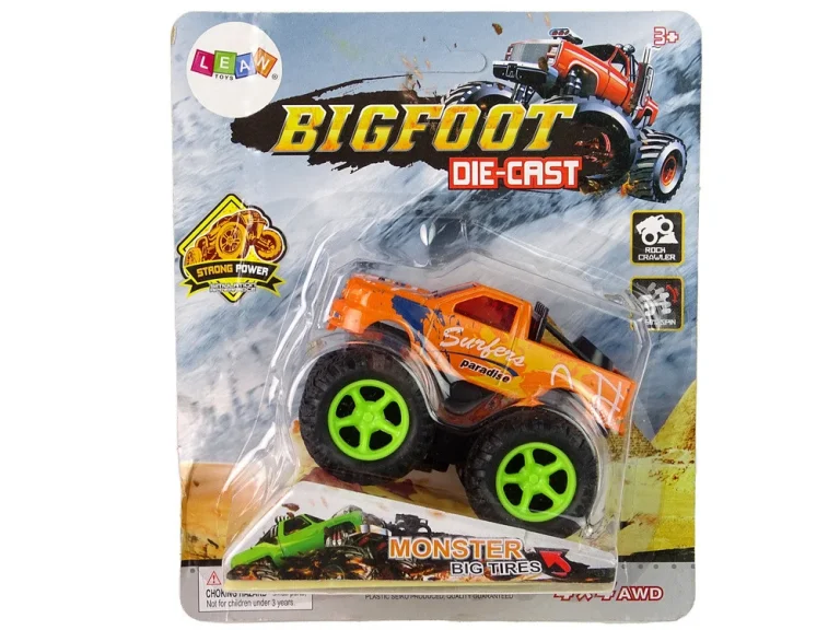 Resorak Monster Truck Pull Back Drive Gumene Gume Metalna Karoserija + Evoluirajuća Rampa 21