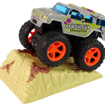 Resorak Monster Truck Pull Back Drive Gumene Gume Metalna Karoserija + Evoluirajuća Rampa 26