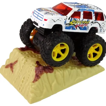 Resorak Monster Truck Pull Back Drive Gumene Gume Metalna Karoserija + Evoluirajuća Rampa 31