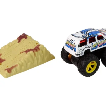 Resorak Monster Truck Pull Back Drive Gumene Gume Metalna Karoserija + Evoluirajuća Rampa 32