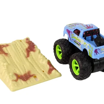 Resorak Monster Truck Pull Back Drive Gumene Gume Metalna Karoserija + Evoluirajuća Rampa 8