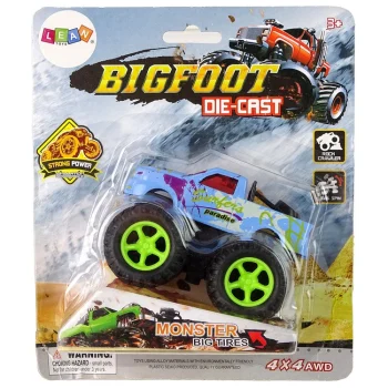 Resorak Monster Truck Pull Back Drive Gumene Gume Metalna Karoserija + Evoluirajuća Rampa 9