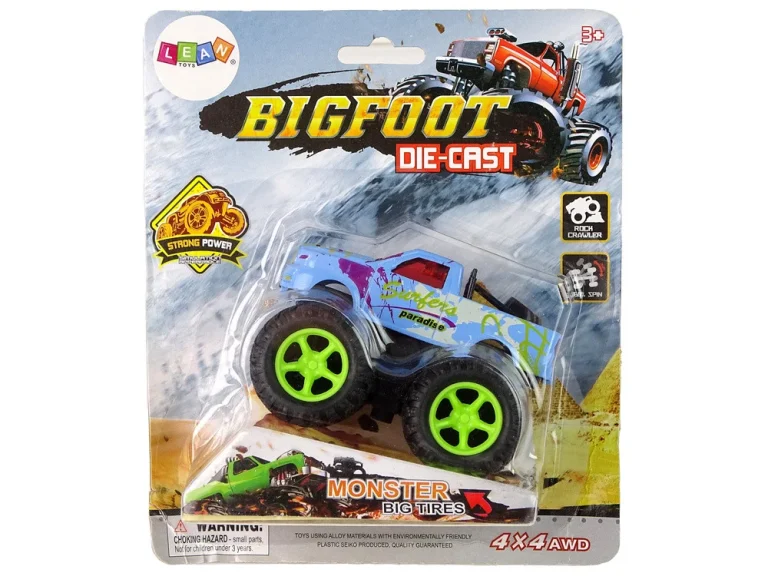 Resorak Monster Truck Pull Back Drive Gumene Gume Metalna Karoserija + Evoluirajuća Rampa 9