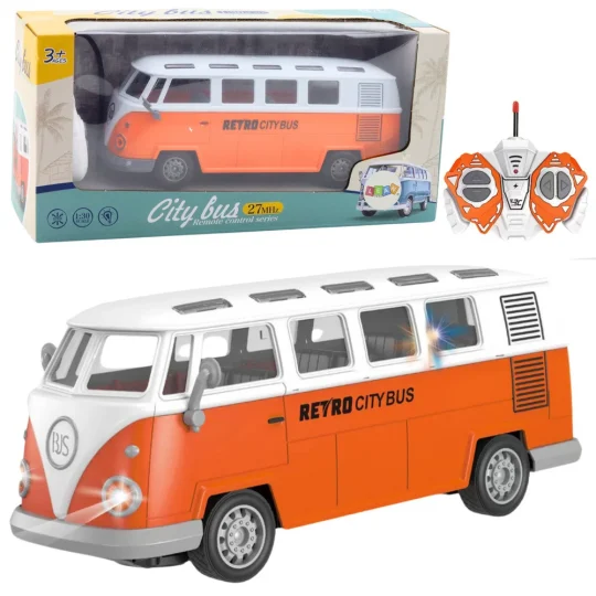 Retro Gradski Autobus S Daljinskim Upravljanjem, Rc Svjetla 1:30 1