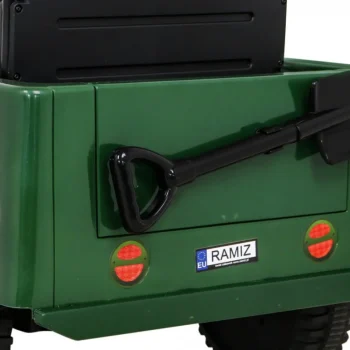 Retro Vojni Auto Na Akumulator Zeleni 4x4 12
