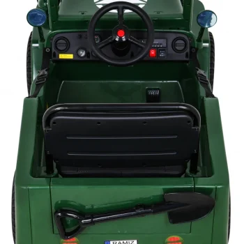 Retro Vojni Auto Na Akumulator Zeleni 4x4 7