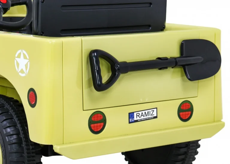 Retro Vojni Automobil Za Djecu Bež + 4x4 Pogon, Crna 12