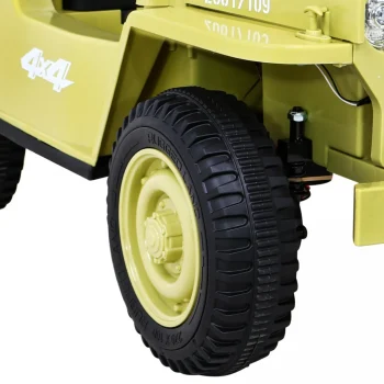 Retro Vojni Automobil Za Djecu Bež + 4x4 Pogon, Crna 13
