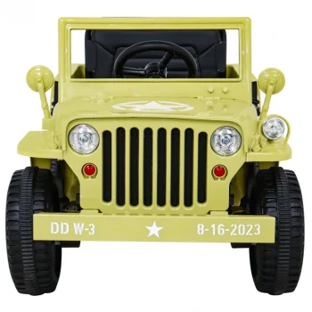Retro Vojni Automobil Za Djecu Bež + 4x4 Pogon, Crna 3