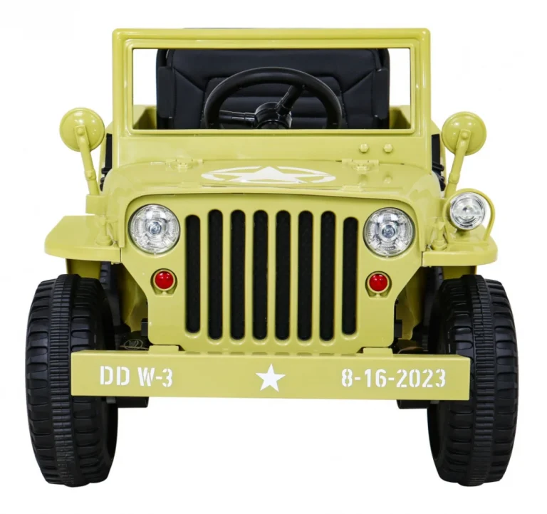 Retro Vojni Automobil Za Djecu Bež + 4x4 Pogon, Crna 3