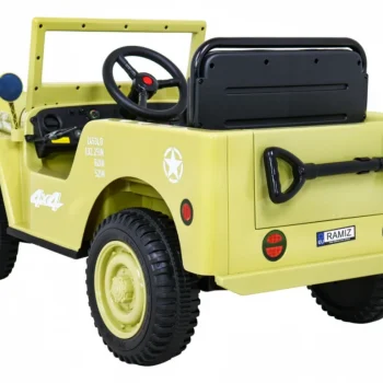 Retro Vojni Automobil Za Djecu Bež + 4x4 Pogon, Crna 5