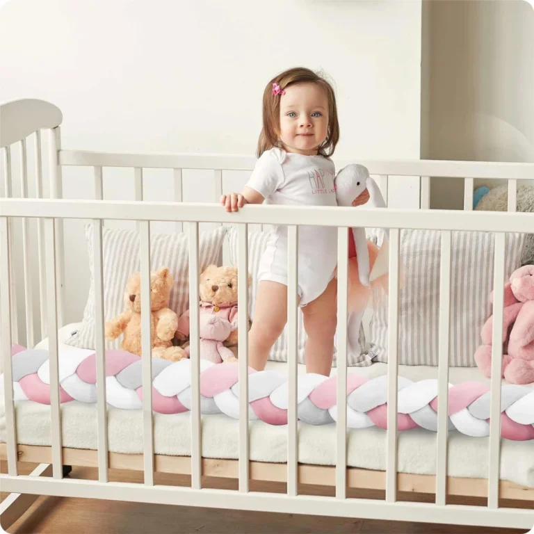 Ricokids 3m Ogrtač Za Dječji Krevetić Ružičasti I Sivi 7