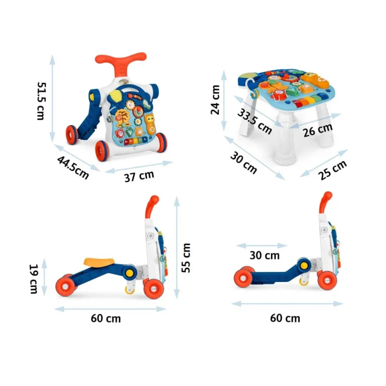 Ricokids 4 U 1 Edukativni Stol Plavi 781900 8