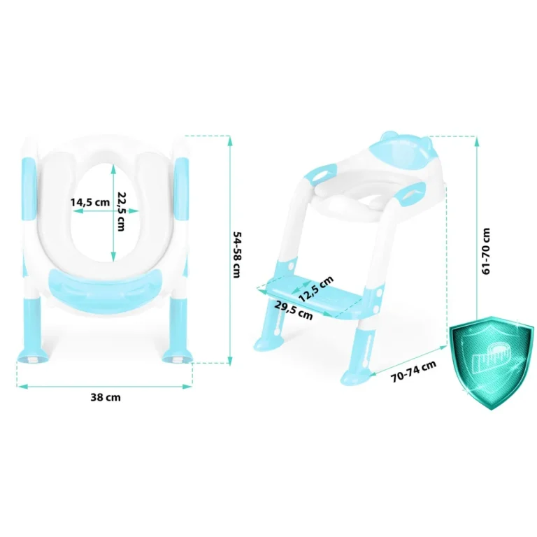 Ricokids 729200 Navlaka Za Wc školjku S Medvjedićem I Ljestvama, Plava 9