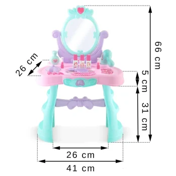 Ricokids 773200 Toaletni Stolić Za Djevojčice S Ogledalom 8