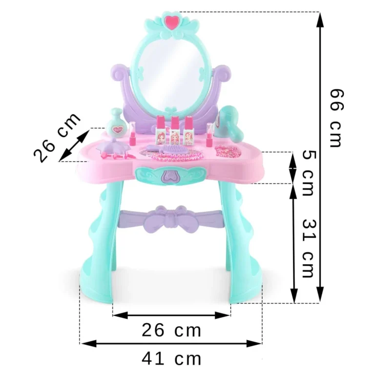Ricokids 773200 Toaletni Stolić Za Djevojčice S Ogledalom 8
