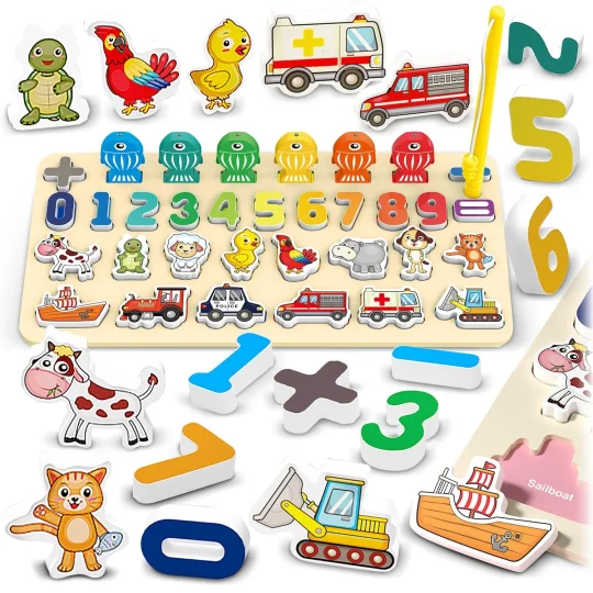 Ricokids 781400 Edukativna Ploča S Brojevima, životinjama I Vozilima 1