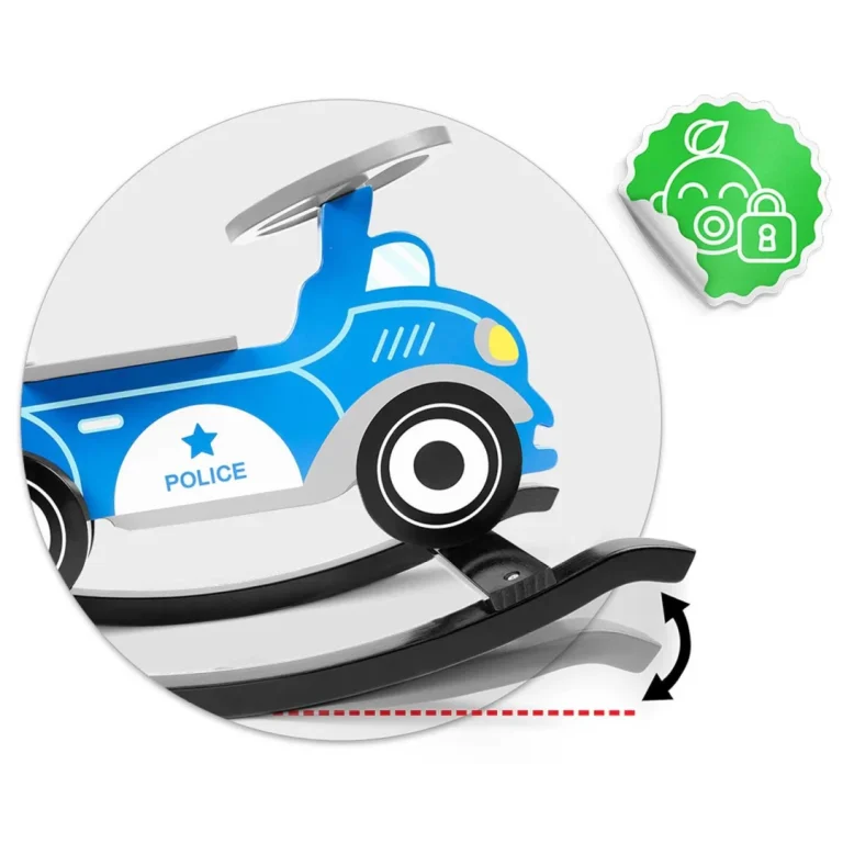 Ricokids 785000 Drveni Ljuljački Automobil Policija 6