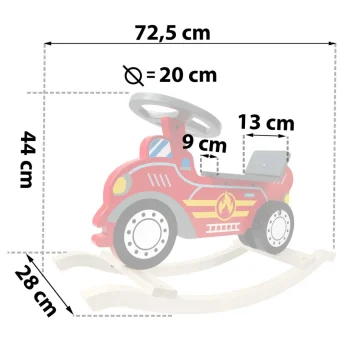 Ricokids 785001 Drveni Ljuljački Automobil Vatrogasna Postrojba 5