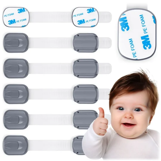 Ricokids 798101 Zaštita Za Otvaranje Ormarića 6 Kom Sive 1