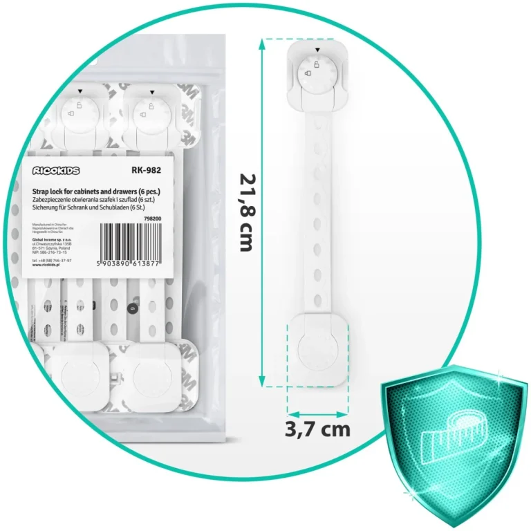 Ricokids 798200 Zaštita Od Otvaranja Ormarića 6 Kom Bijela 6
