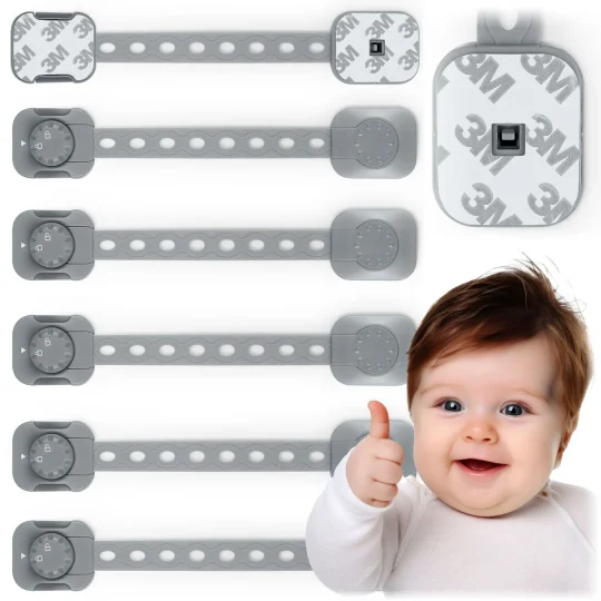 Ricokids 798201 Zaštita Za Otvaranje Ormarića 6 Kom. Sive 1