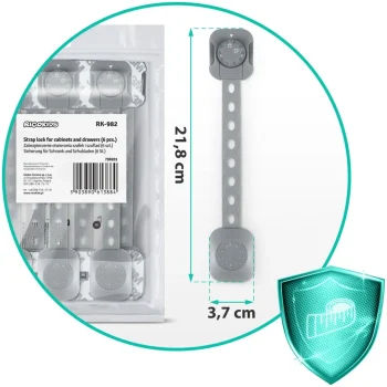 Ricokids 798201 Zaštita Za Otvaranje Ormarića 6 Kom. Sive 5