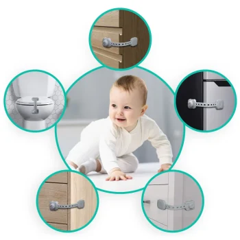 Ricokids 798201 Zaštita Za Otvaranje Ormarića 6 Kom. Sive 6
