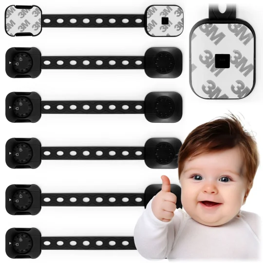 Ricokids 798202 Zaštita Za Otvaranje Ormarića 6 Komada Crna 1