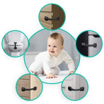 Ricokids 798202 Zaštita Za Otvaranje Ormarića 6 Komada Crna 8