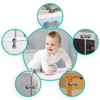 Ricokids 798301 Zaštita Za Otvaranje Ormarića 10 Kom Sive 6