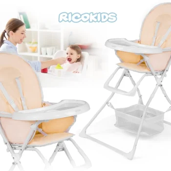 Ricokids Fando Kremasta Dječja Stolica Sa Stolom + Besplatna Košara 5