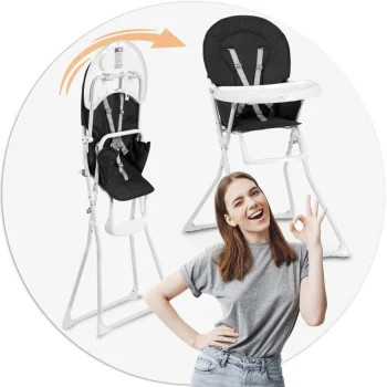 Ricokids Fando Visoka Stolica Sa Stolom, Crna 6