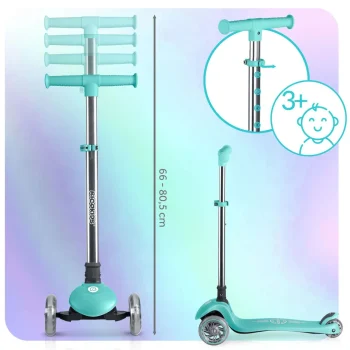 Ricokids Glow Trokotačni Balansirajući Skuter Za Djecu, Svijetli U Mraku Tirkizni 10
