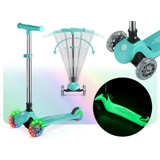 Ricokids Glow Trokotačni Balansirajući Skuter Za Djecu, Svijetli U Mraku Tirkizni 2