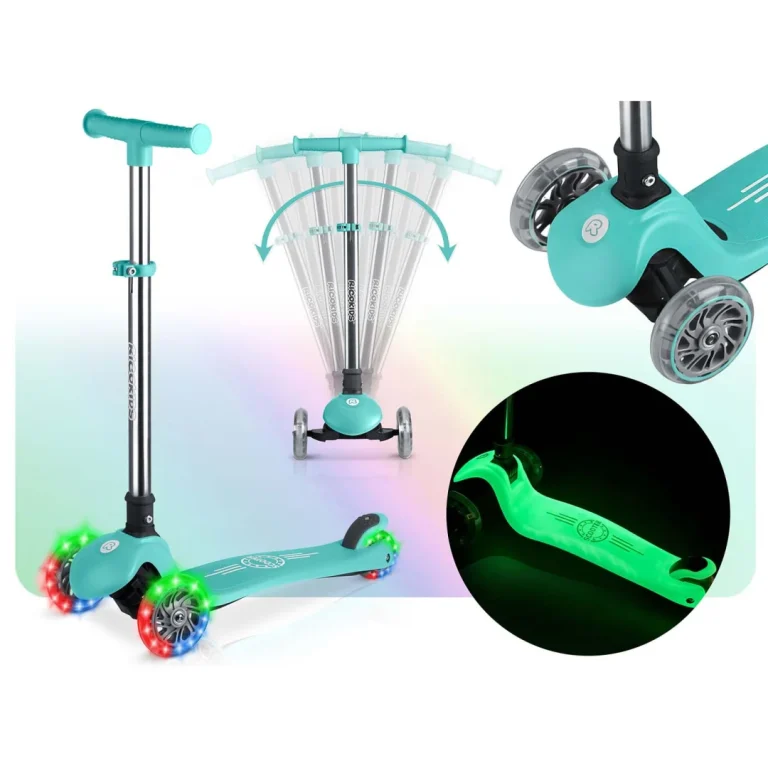Ricokids Glow Trokotačni Balansirajući Skuter Za Djecu, Svijetli U Mraku Tirkizni 2