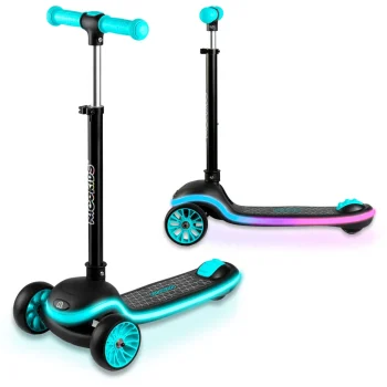 Ricokids Leddi Led Skuter S Tri Kotača Za Djecu Crni I Tirkizni 13