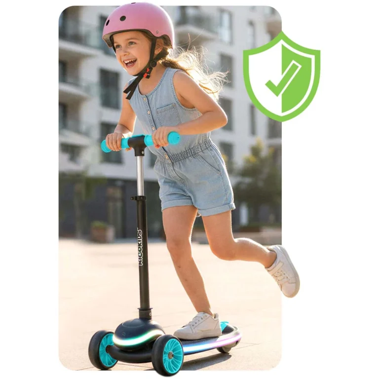 Ricokids Leddi Led Skuter S Tri Kotača Za Djecu Crni I Tirkizni 6