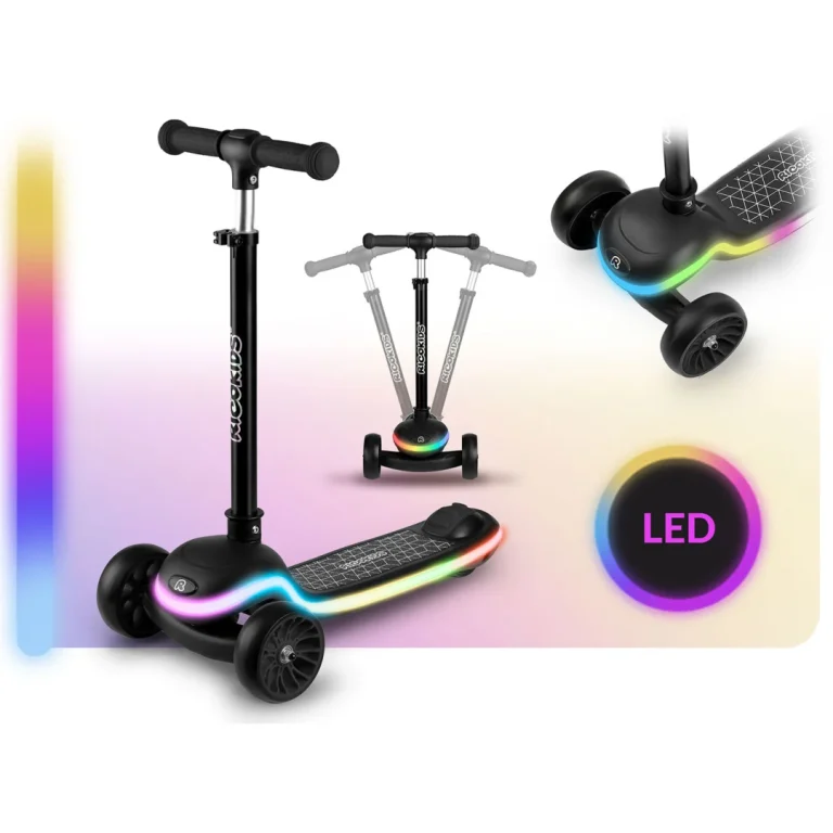 Ricokids Leddi Trokotačni Led Skuter Za Djecu Crni 2