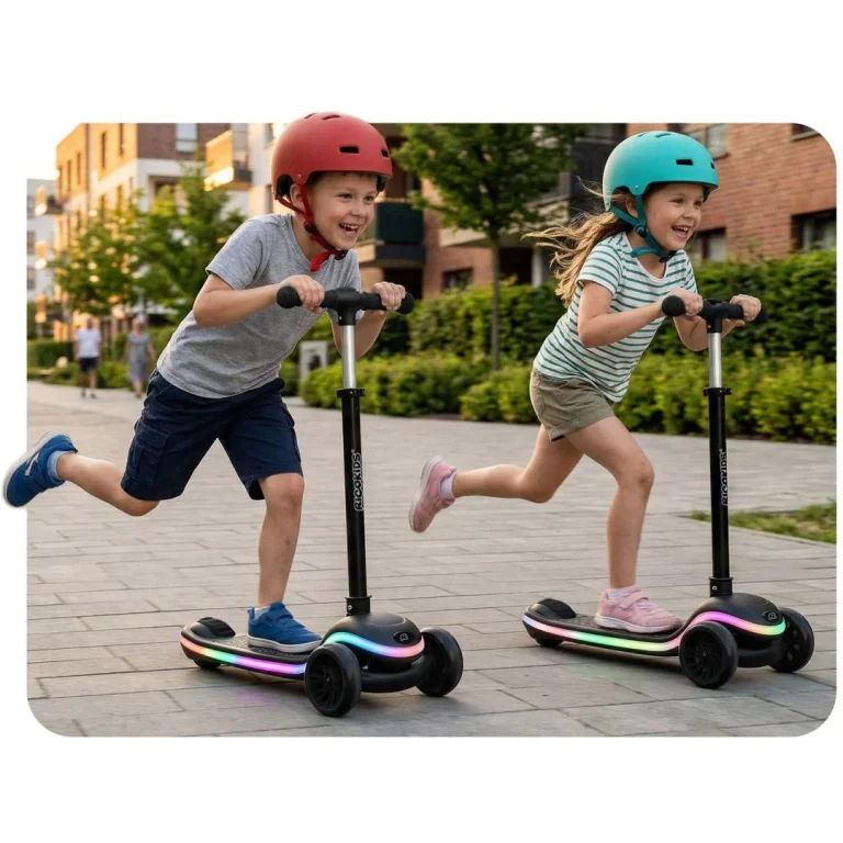 Ricokids Leddi Trokotačni Led Skuter Za Djecu Crni 5