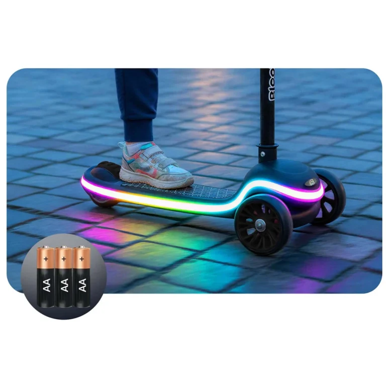 Ricokids Leddi Trokotačni Led Skuter Za Djecu Crni 8