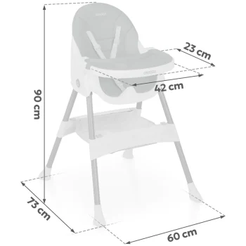 Ricokids Mani Stolica Za Hranjenje, Siva 7