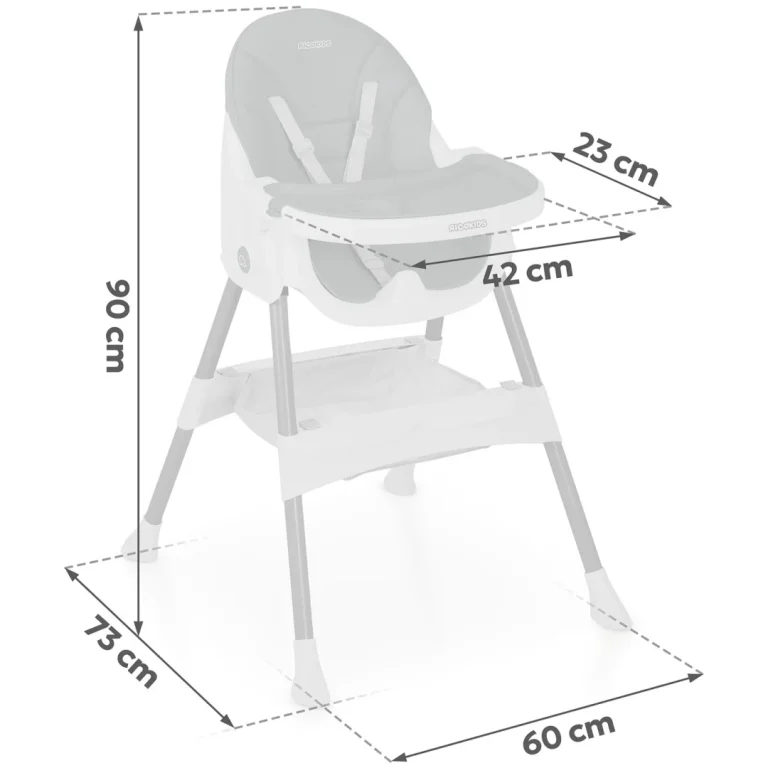 Ricokids Mani Stolica Za Hranjenje, Siva 7