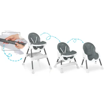 Ricokids Mani Stolica Za Hranjenje, Siva 8