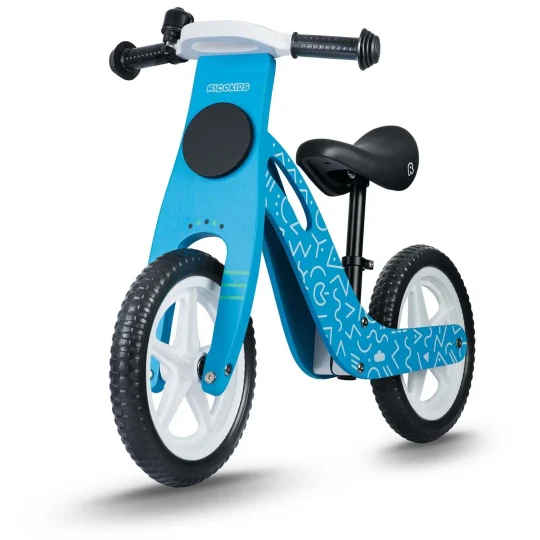 Ricokids Rc 613 Plavi Drveni Balansni Bicikl 1